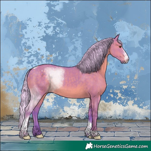 Horse Color:Watercolor Silver Grullo Sabino Tobiano 