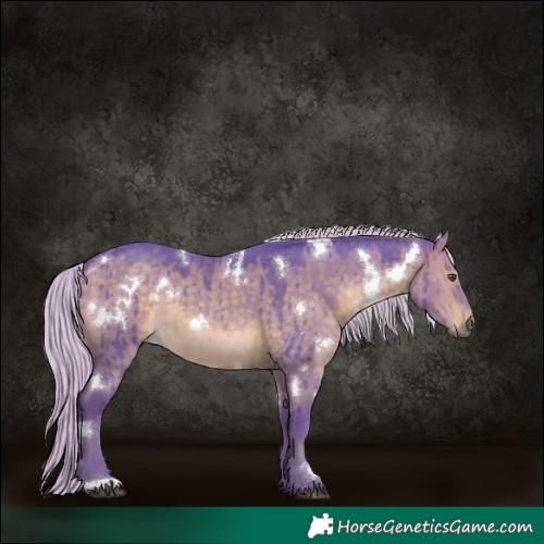 Horse Color:Watercolor White Spotted Silver Brown Dun Brindle 