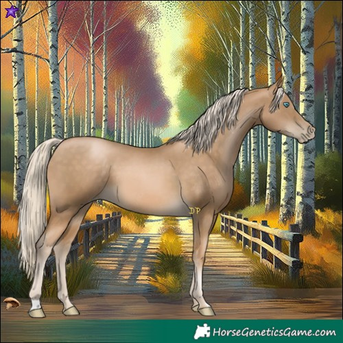 Horse Color:Chocolate Palomino Pearl Mushroom