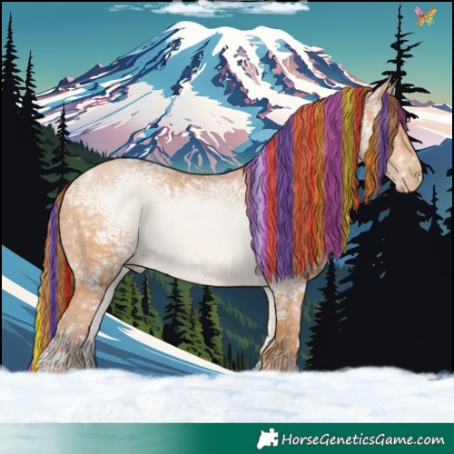 Horse Color:Painted Bay Ice Pearl Tobiano 