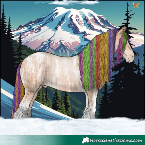 Horse Color:Painted Bay Ice Pearl Tobiano 