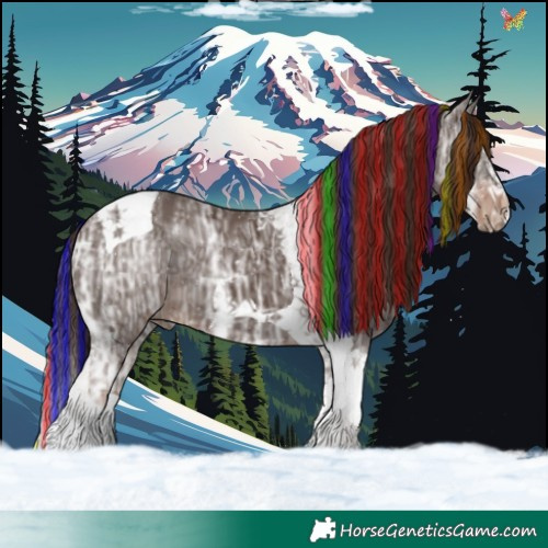 Horse Color:Painted Liver Chestnut Ice Splash Tobiano 