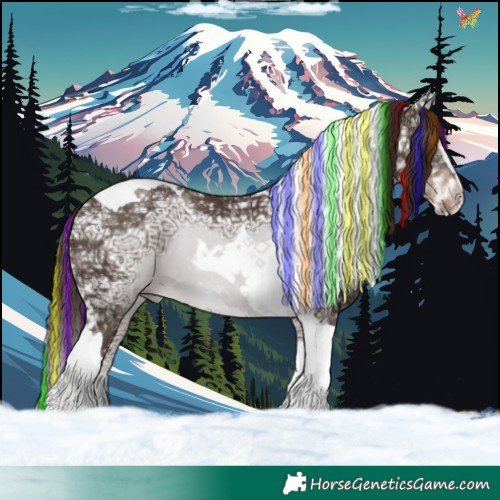 Horse Color:Painted Liver Chestnut Ice Splash Tobiano 
