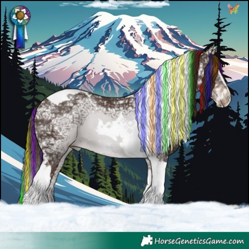 Horse Color:Painted Liver Chestnut Ice Splash Tobiano 