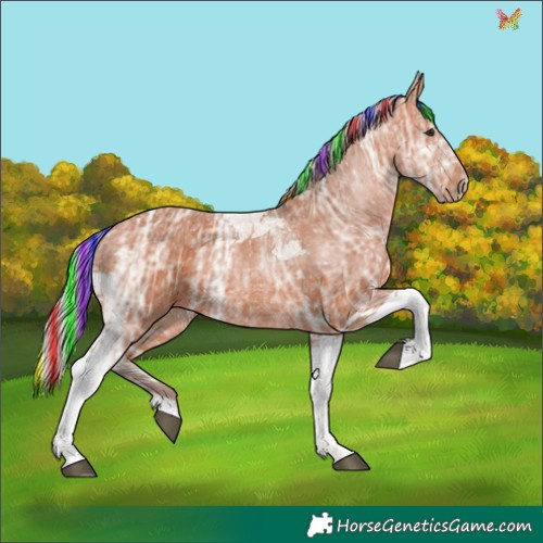 Horse Color:Painted Silver Bay Ice Tobiano 
