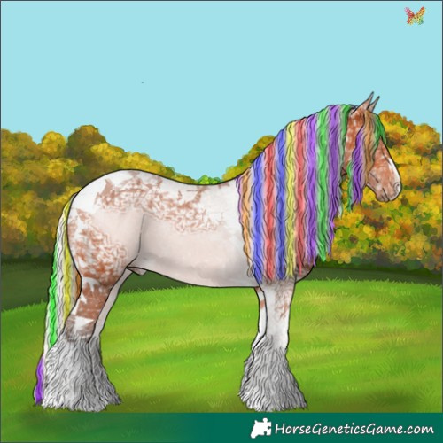 Horse Color:Painted Silver Bay Ice Tobiano 