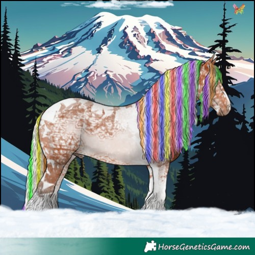 Horse Color:Painted Silver Bay Ice Tobiano 