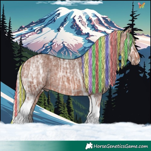 Horse Color:Painted Silver Brown Ice Tobiano 
