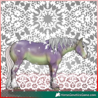 Horse Color:Watercolor White Spotted Silver Buckskin Splash 