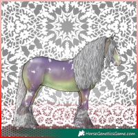 Horse Color:Watercolor White Spotted Silver Buckskin Splash 