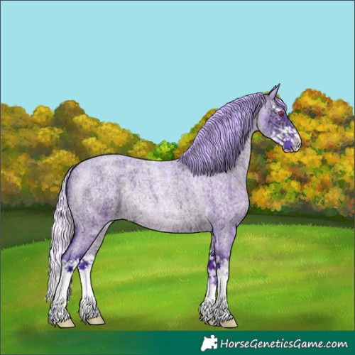 Horse Color:Watercolor Silver Brown Chinchilla Ice Roan Dun Splash 