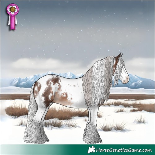 Horse Color:White Spotted Silver Brown Mushroom Splash Tobiano 