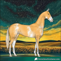 Horse Color:White Spotted Gold Cream Champagne
