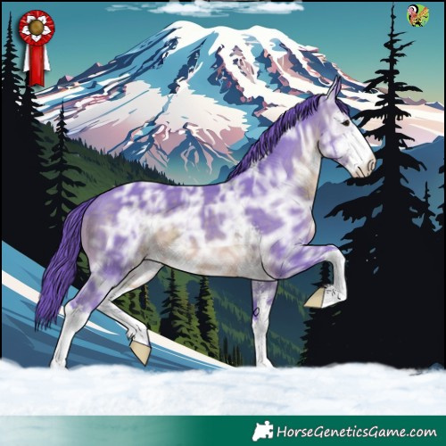 Horse Color:Watercolor Brown Ice Sabino 
