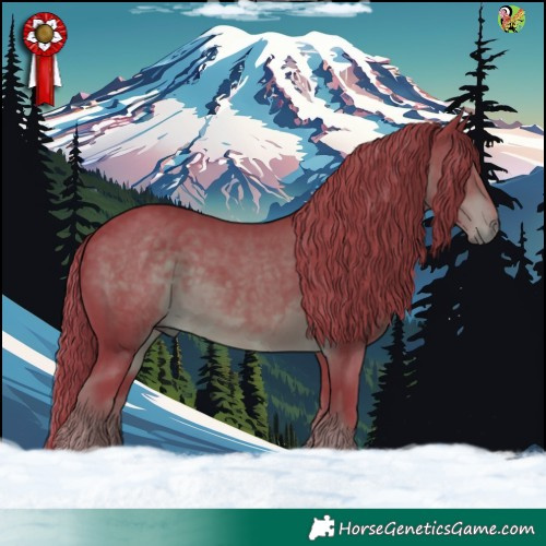 Horse Color:Watercolor Liver Chestnut 