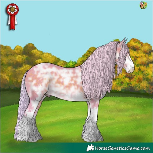 Horse Color:Watercolor Silver Brown Ice Sabino 