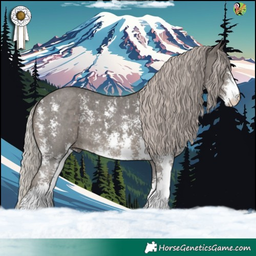 Horse Color:Silver Black Sabino 