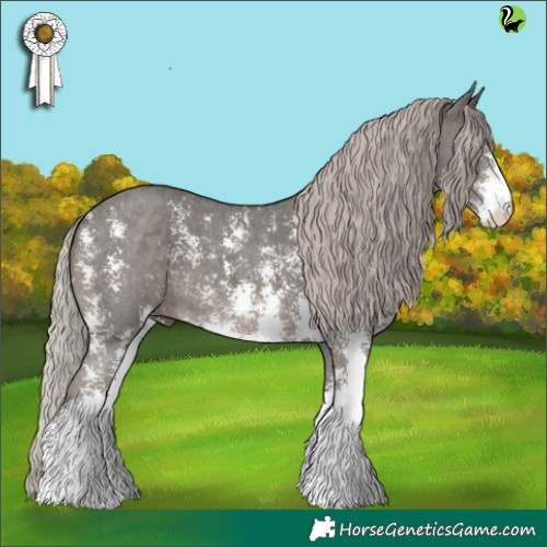 Horse Color:Silver Black Sabino 