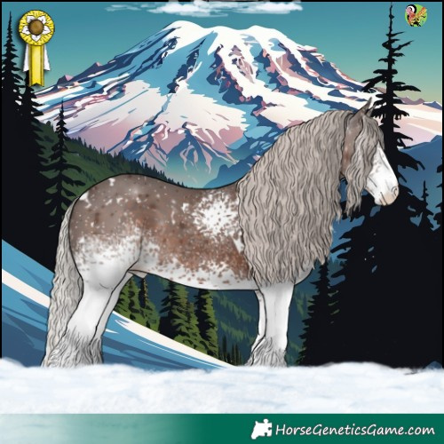 Horse Color:White Spotted Silver Black 