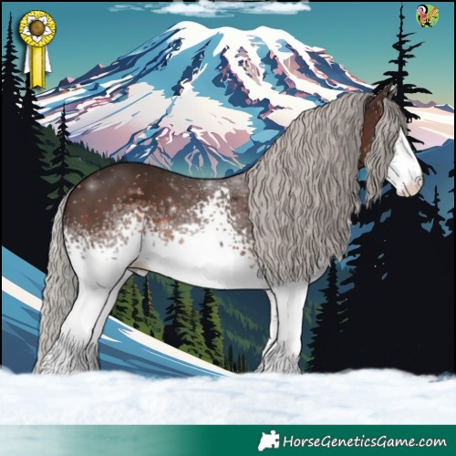 Horse Color:White Spotted Silver Brown 