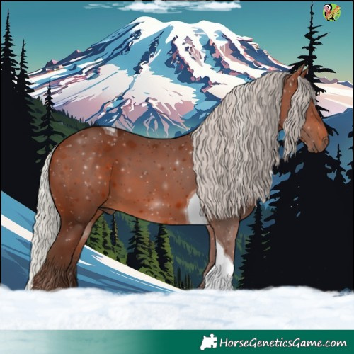 Horse Color:Silver Brown Tobiano 