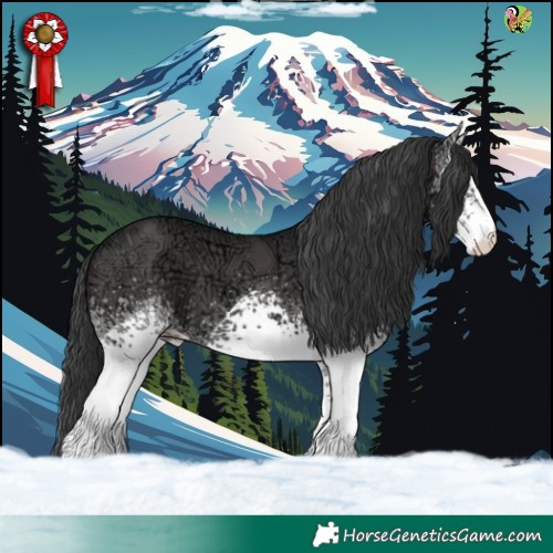 Horse Color:White Spotted Black Ice 