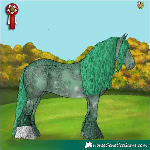 Horse Color:Watercolor Black Ice 