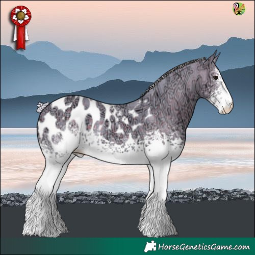 Horse Color:Watercolor White Spotted Silver Black Ice Blanket 