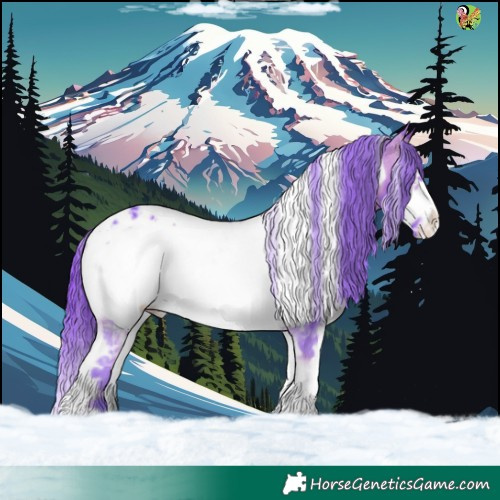 Horse Color:Watercolor White Spotted Brown Ice Onyx Frame Appaloosa 