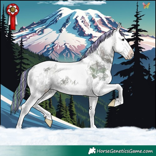Horse Color:Painted Watercolor Midnight Blue Onyx Ice Sabino Splash Tobiano 