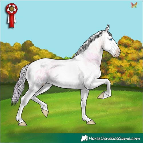 Horse Color:Watercolor Silver Blue Onyx Ice Splash Tobiano 