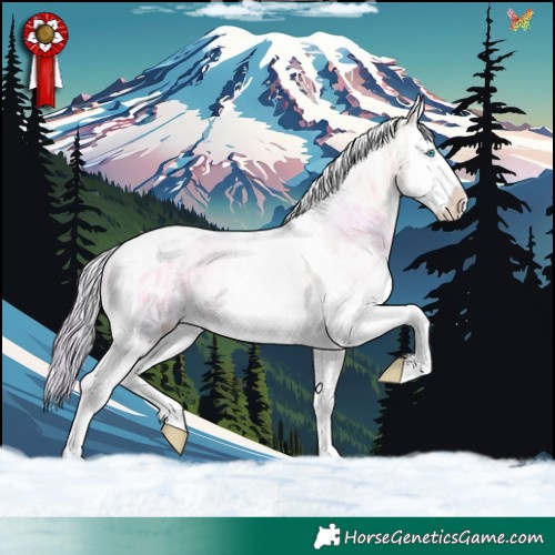 Horse Color:Watercolor Silver Blue Onyx Ice Splash Tobiano 