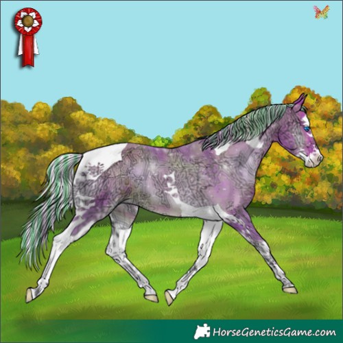 Horse Color:Painted Watercolor Silver Brown Ice Onyx Splash Tobiano 