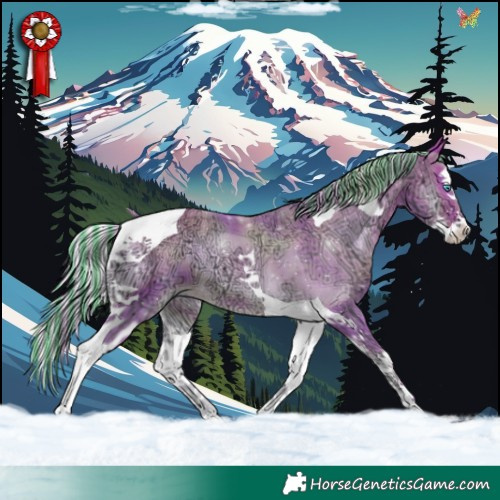 Horse Color:Painted Watercolor Silver Brown Ice Onyx Splash Tobiano 