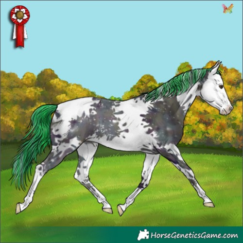 Horse Color:Painted Watercolor Midnight Liver Chestnut Ice Splash Tobiano 