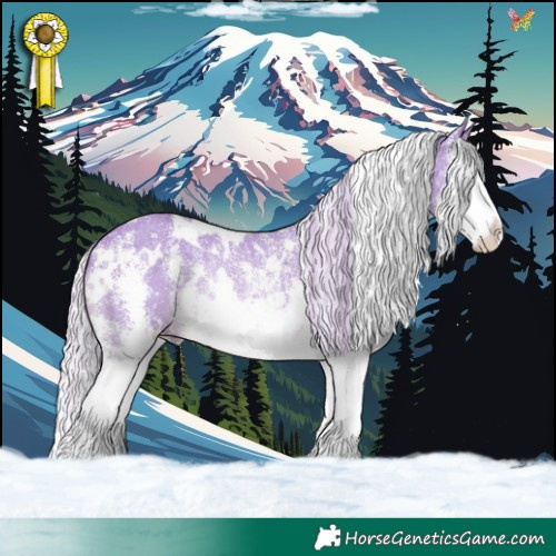 Horse Color:Watercolor White Spotted Silver Black Chinchilla Sabino Splash Rabicano 