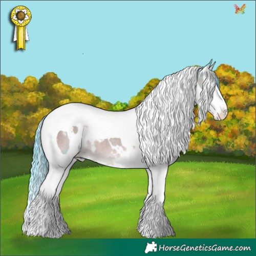 Horse Color:Watercolor White Spotted Blue Onyx Splash Tobiano Rabicano 