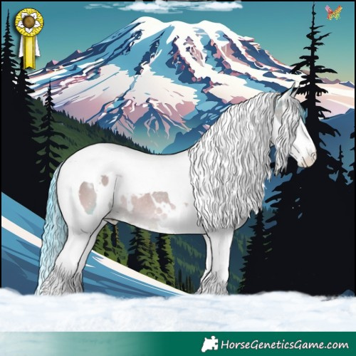 Horse Color:Watercolor White Spotted Blue Onyx Splash Tobiano Rabicano 