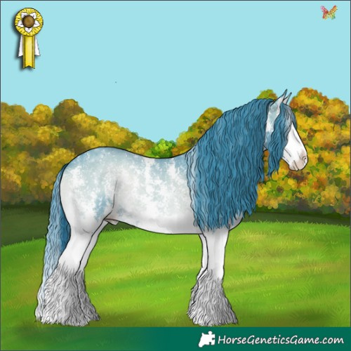 Horse Color:Watercolor Blue Onyx Chinchilla Sabino Splash 