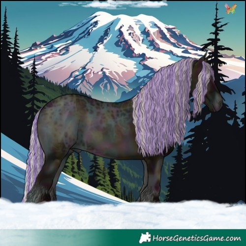 Horse Color:Painted Midnight Silver Blue Onyx Ice 