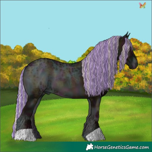 Horse Color:Painted Midnight Silver Blue Onyx Ice 