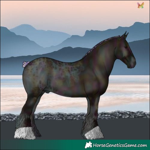 Horse Color:Painted Midnight Silver Blue Onyx Ice 