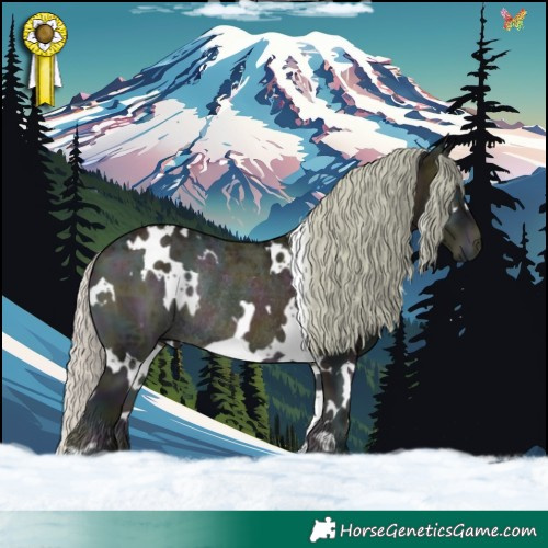 Horse Color:White Spotted Midnight Silver Blue Onyx Chinchilla Ice Rabicano 