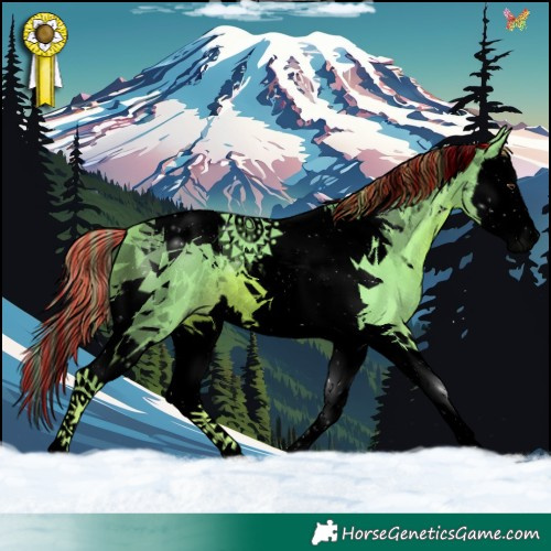 Horse Color:Void Painted Watercolor Chestnut Splash Tobiano 