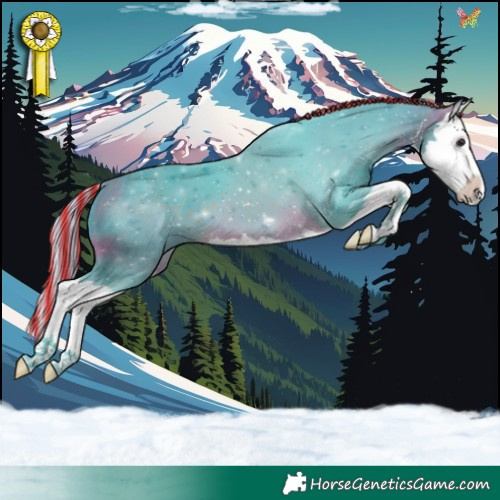 Horse Color:Painted Watercolor White Spotted Silver Bay Splash 