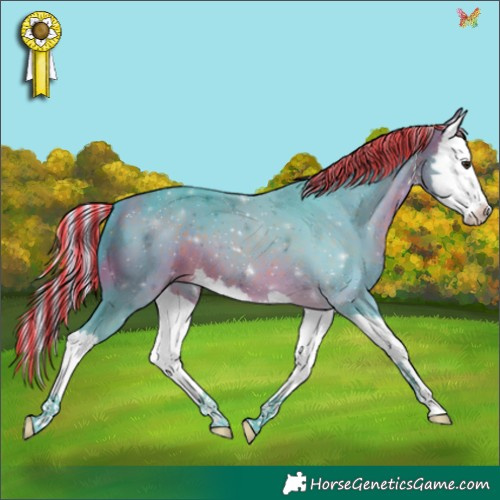 Horse Color:Painted Watercolor White Spotted Silver Bay Splash 