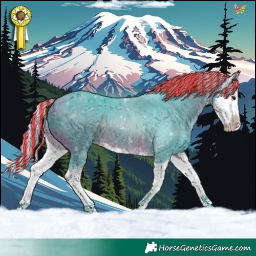 Horse Color:Painted Watercolor White Spotted Silver Bay Splash 