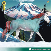 Horse Color:Painted Watercolor White Spotted Silver Bay Splash 