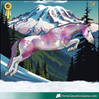Horse Color:Nacre Watercolor Red Onyx Splash Tobiano