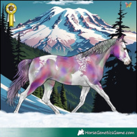 Horse Color:Nacre Watercolor Red Onyx Splash Tobiano 